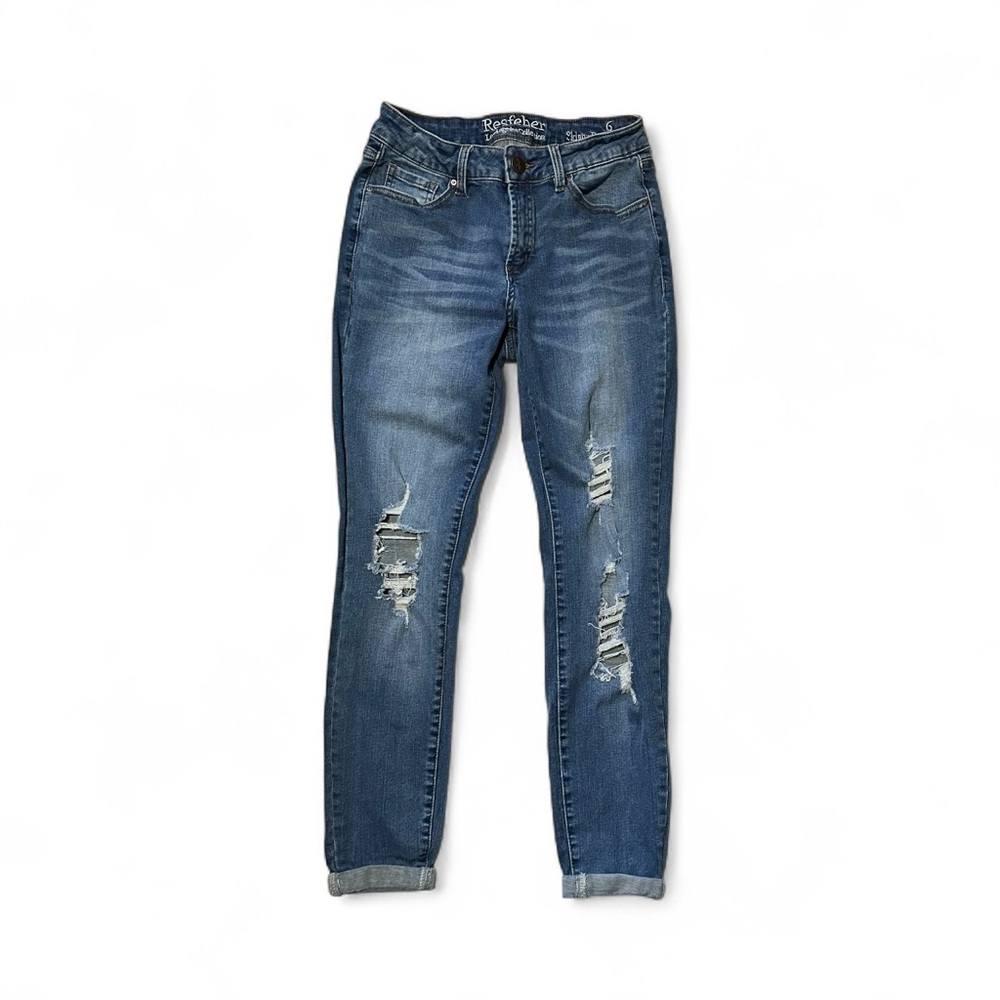 Classic Blue Ripped Skinny Jeans